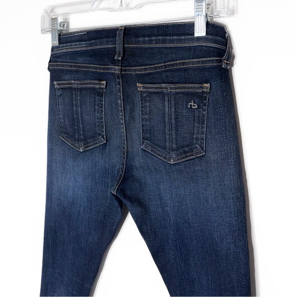 Rag & Bone Medium Wash Low Rise Full Length Ankle Skinny Jeans Size 26 - Picture 6 of 9